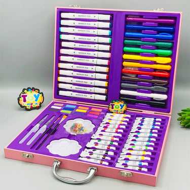 88Pcs Premium Unicorn Themed Kids Painting Kit Briefcase